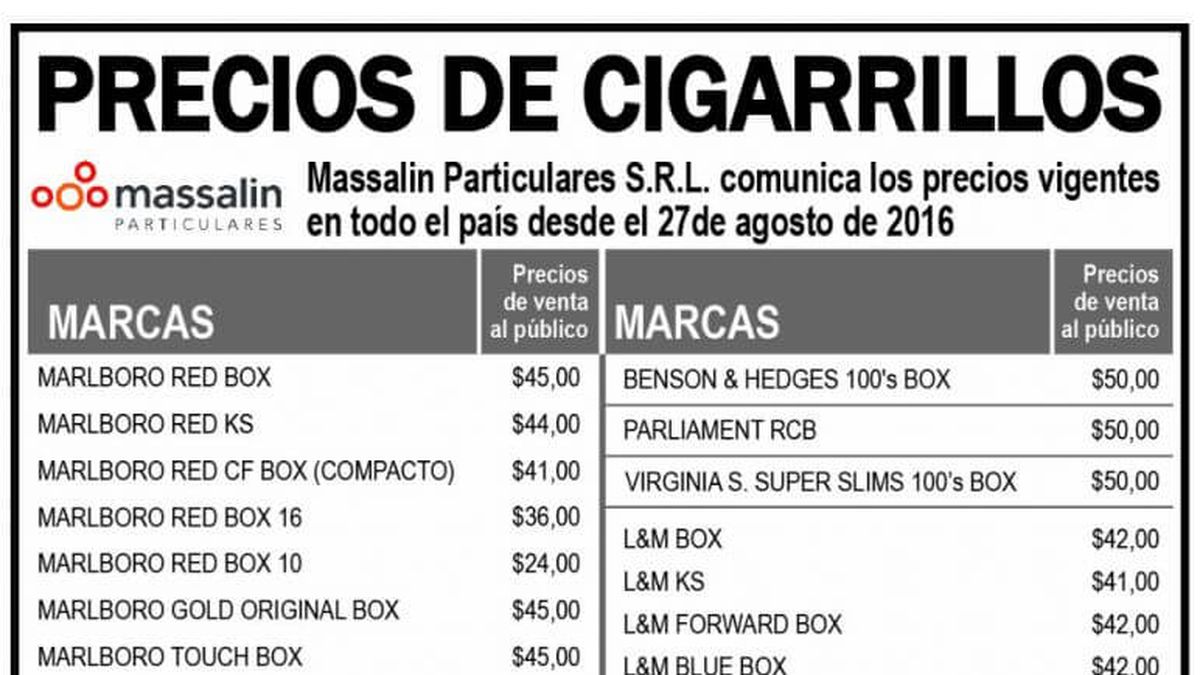 Los cigarrillos llegarán con un nuevo aumento de precios