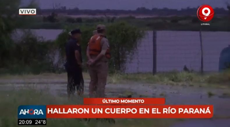 Halaron un cuerpo en el río Paraná