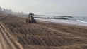 video: tras el enduropale, empezaron los trabajos de nivelacion y limpieza de playas