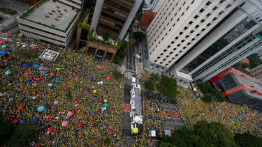 Multitudinaria marcha en Brasil en apoyo a Jair Bolsonaro.