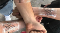 tres paranaenses hinchas de river se tatuaron la firma de gallardo