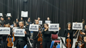 protesta de empleados de la orquesta sinfonica de entre rios