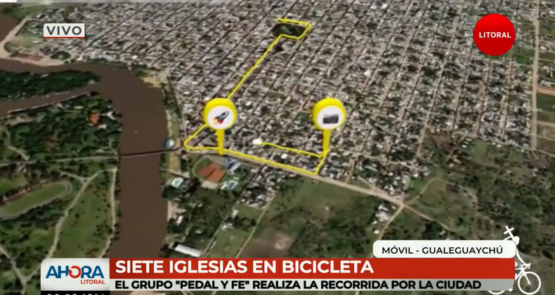 Gualeguaychú: invitan a realizar las 7 iglesias en bicicleta