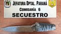 parana: detenido por robar un celular a puntar de cuchillo