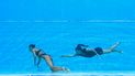 nadadora se desmayo en el agua en plena competencia y su entrenadora la salvo