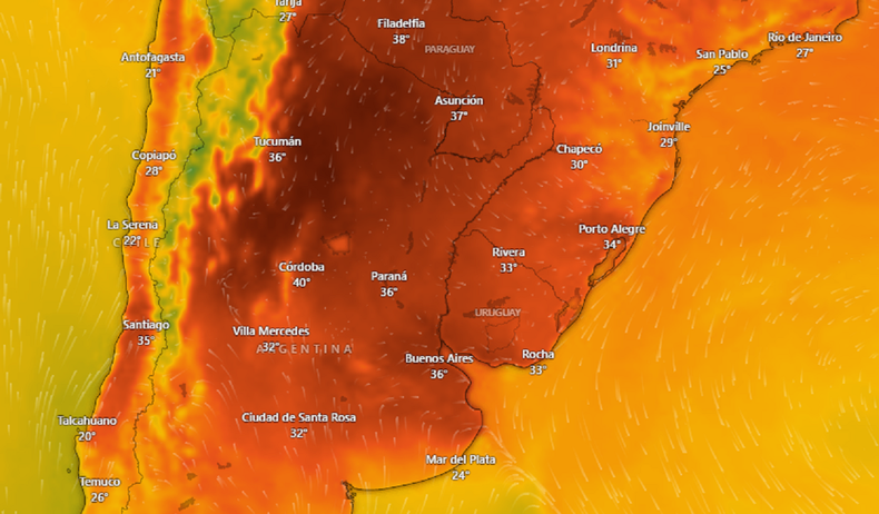 Todo Entre Ríos afectado por la ola de calor.