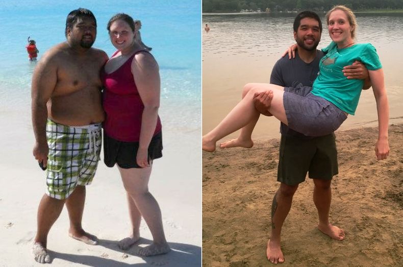 Una pareja bajó más de 110 kilos para cumplir su sueño de ser padres